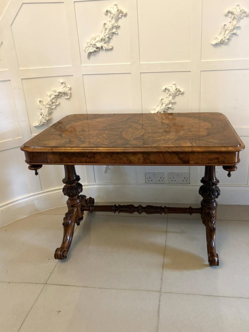 Outstanding Quality Antique Victorian Burr Walnut Freestanding Centre Table